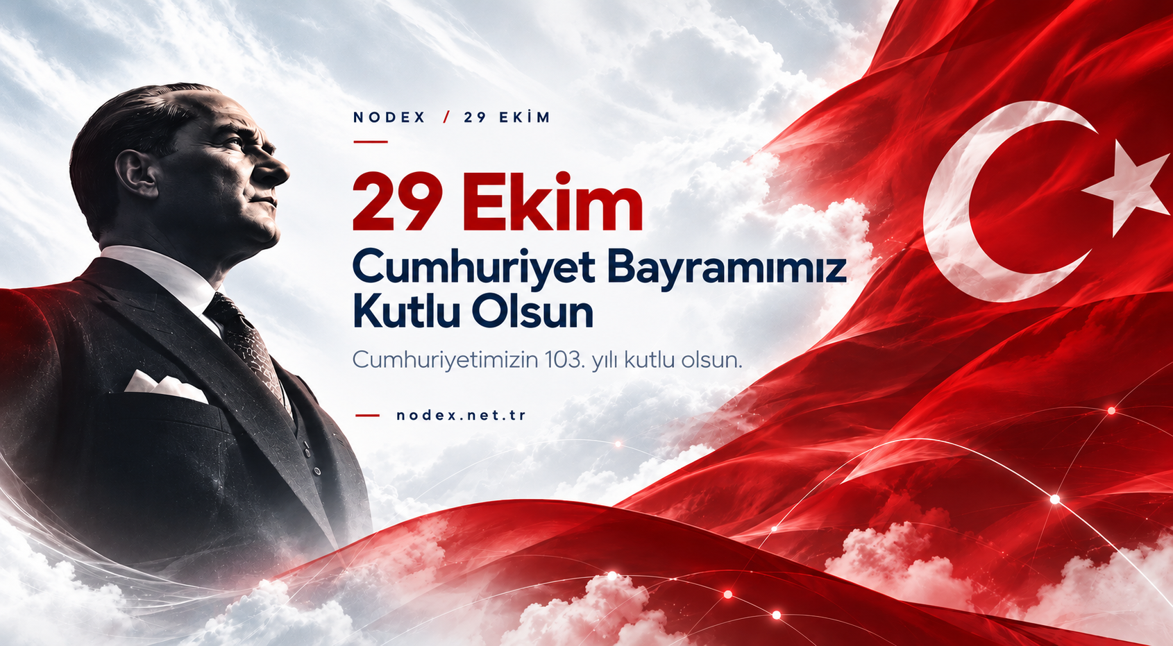 29 Ekim Cumhuriyet Bayramımız Kutlu Olsun. Cumhuriyetimizin 103. yılı kutlu olsun.
